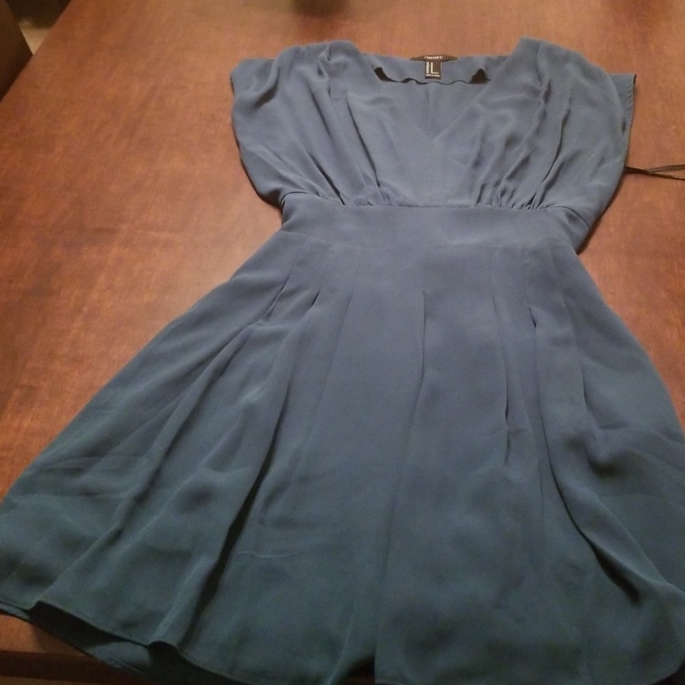 Green mini dress